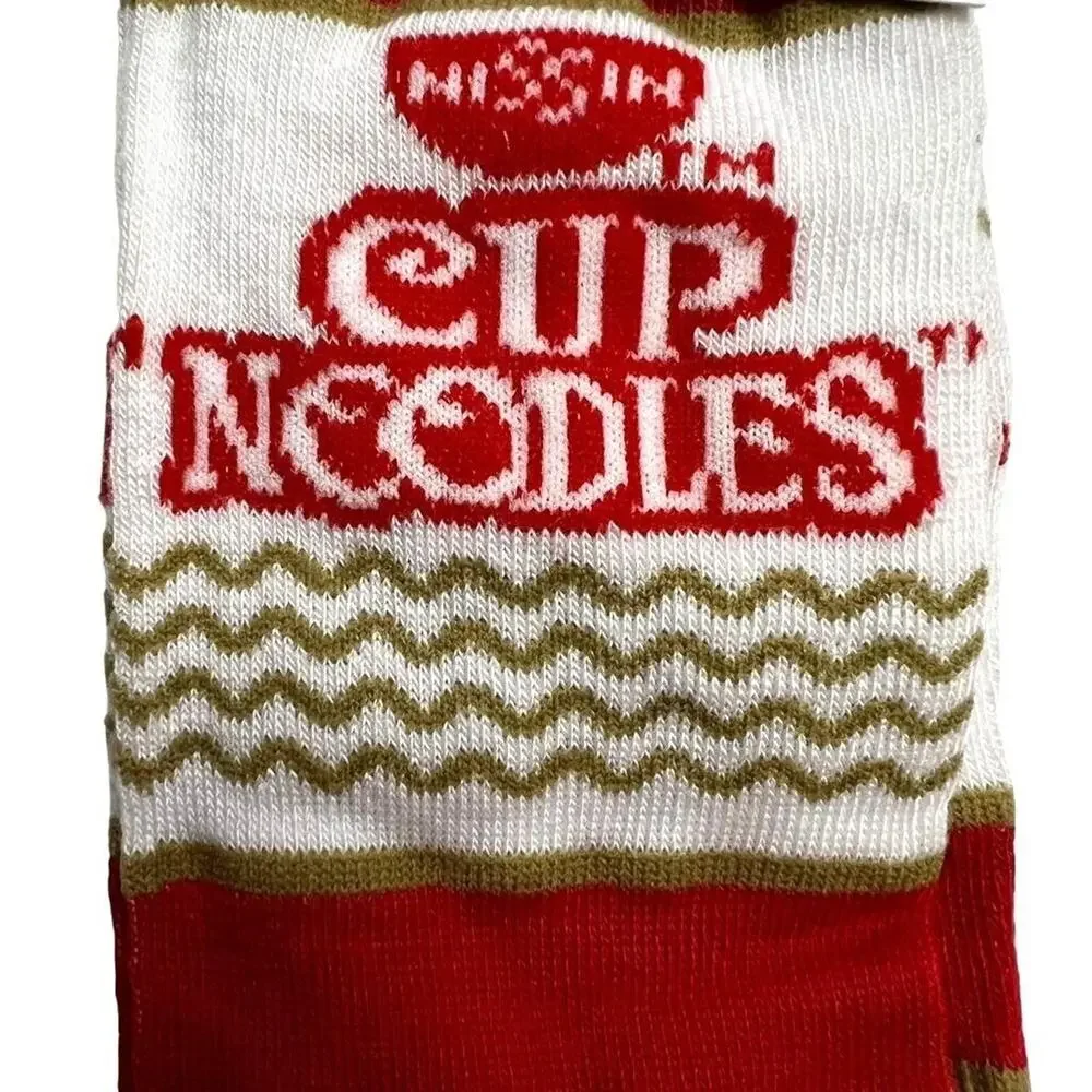 Odd Sox Unisex Cup Noodles Soup Novelty Crew Socks Funny Retro 80s 90s Theme
